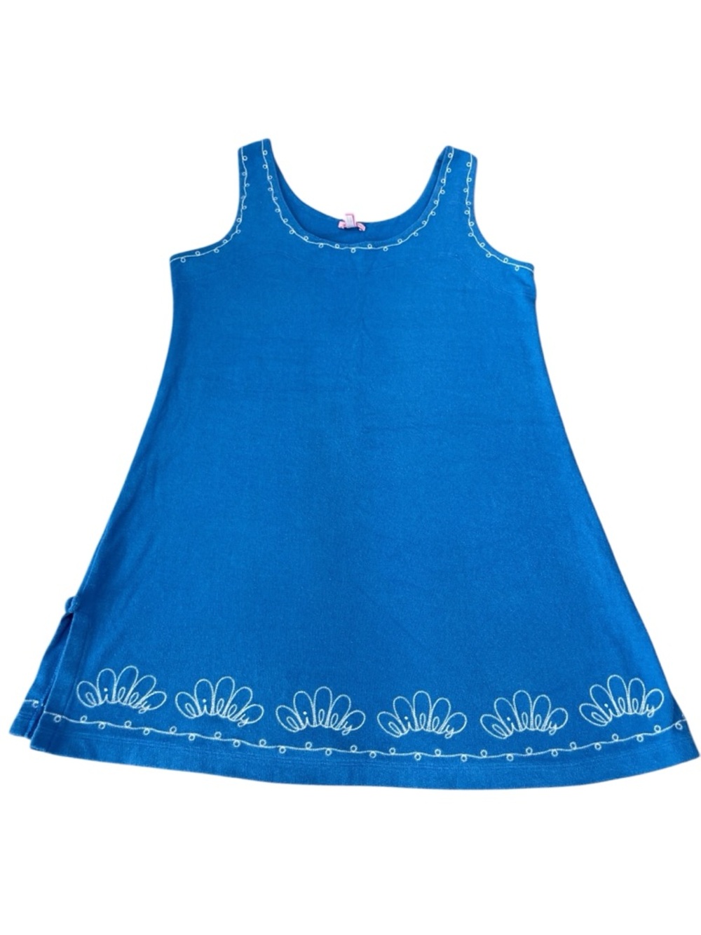 Lilly Pulitzer Women’s Size L  Embroidered Sleeveless Shift dress Blue Cotton - Picture 3 of 14